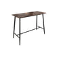 Modern Marble Pub Table with Rectangle Table Top Black Trestle Table - 42" H Brown Without Chairs Clearhalo 'Bar Furniture' 'Bar Tables' 'bar_tables' 'furn' 'furn_bar_tables' 'Furniture' 'furniture_bar_tables' 'Kitchen & Dining Furniture' 4537611