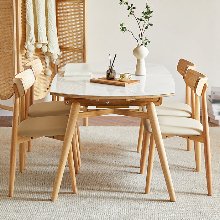 Modern 1/2/5/7 Pieces Dining Set Sintered Stone Dining Table Set for Home Clearhalo 'Dining Room Sets' 'Dining Tables & Seating' 'dining_room_set' 'furn' 'furn_dining_room_set' 'Furniture' 'furniture_dining_room_set' 'Kitchen & Dining Furniture' 'kitchen&dining_furn' 'kitchen' 4537636