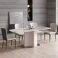 dern 1/2/3/5/7 Pieces Dining Set Sintered Stone Dining Table Set with Leather Chairs Clearhalo 'Dining Room Sets' 'Dining Tables & Seating' 'dining_room_set' 'furn' 'furn_dining_room_set' 'Furniture' 'furniture_dining_room_set' 'Kitchen & Dining Furniture' 'kitchen&dining_furn' 'kitchen' 4537696