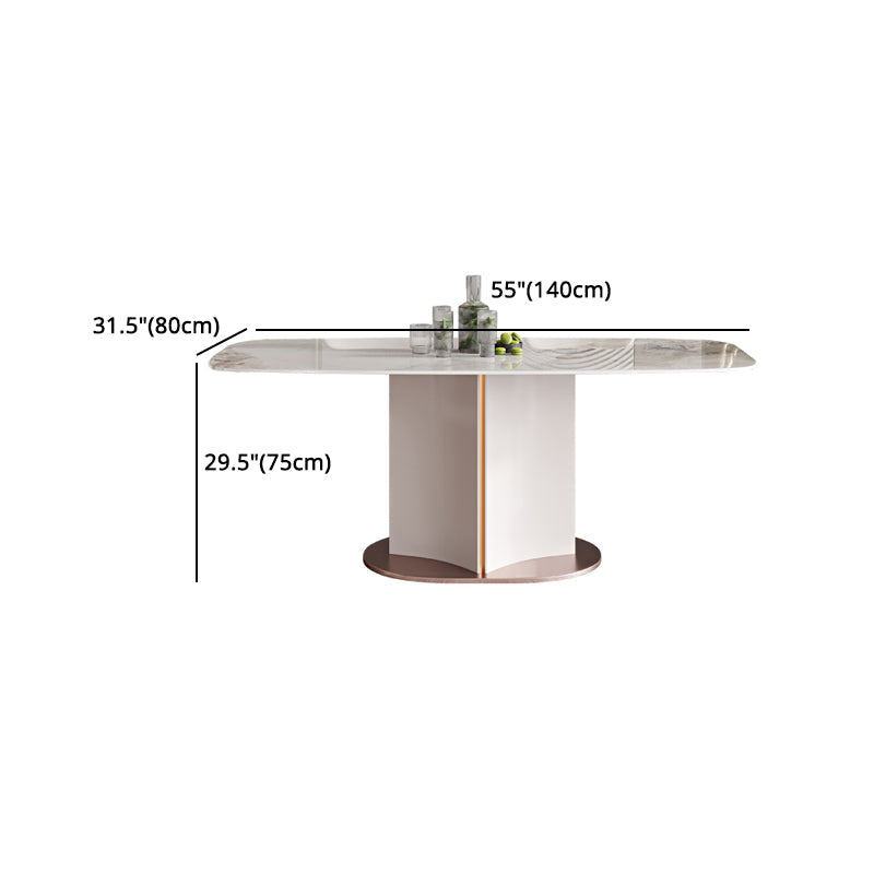 dern 1/2/3/5/7 Pieces Dining Set Sintered Stone Dining Table Set with Leather Chairs Clearhalo 'Dining Room Sets' 'Dining Tables & Seating' 'dining_room_set' 'furn' 'furn_dining_room_set' 'Furniture' 'furniture_dining_room_set' 'Kitchen & Dining Furniture' 'kitchen&dining_furn' 'kitchen' 4537711