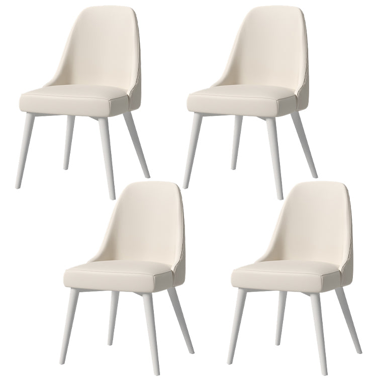 Modern Style 1/4/5 Pieces Dinette Table with Dining Chair Square Dinette Set 4 White Chairs Clearhalo 'Dining Room Sets' 'Dining Tables & Seating' 'dining_room_set' 'furn' 'furn_dining_room_set' 'Furniture' 'furniture_dining_room_set' 'Kitchen & Dining Furniture' 'kitchen&dining_furn' 'kitchen' 4537719