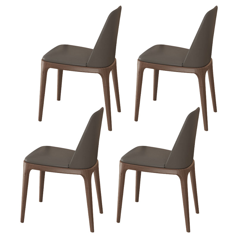 Modern 1/4/5/6/7 Pieces Dining Set Sintered Stone Dining Table Set with Wood Legs for Home 4 Grey Chairs Clearhalo 'Dining Room Sets' 'Dining Tables & Seating' 'dining_room_set' 'furn' 'furn_dining_room_set' 'Furniture' 'furniture_dining_room_set' 'Kitchen & Dining Furniture' 'kitchen&dining_furn' 'kitchen' 4537756