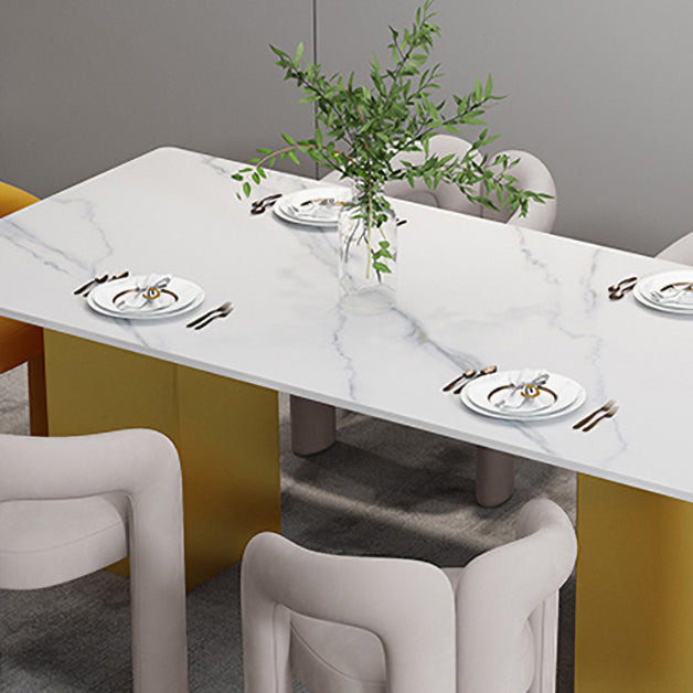 Glam 1/2/5/7 Pieces Dinette Set Sintered Stone Dining Table Sets Clearhalo 'Dining Room Sets' 'Dining Tables & Seating' 'dining_room_set' 'furn' 'furn_dining_room_set' 'Furniture' 'furniture_dining_room_set' 'Kitchen & Dining Furniture' 'kitchen&dining_furn' 'kitchen' 4537784