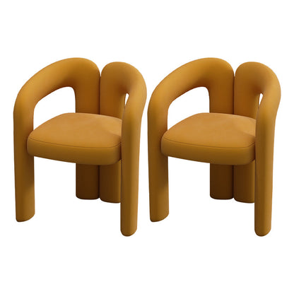 Glam 1/2/5/7 Pieces Dinette Set Sintered Stone Dining Table Sets 2 Orange Chairs Clearhalo 'Dining Room Sets' 'Dining Tables & Seating' 'dining_room_set' 'furn' 'furn_dining_room_set' 'Furniture' 'furniture_dining_room_set' 'Kitchen & Dining Furniture' 'kitchen&dining_furn' 'kitchen' 4537787