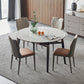 Modern 1/4/5 Pieces Dining Sintered Stone Dining Table Set with Metal Legs for Home 5 Pieces: Table, 4 Chairs Clearhalo 'Dining Room Sets' 'Dining Tables & Seating' 'dining_room_set' 'furn' 'furn_dining_room_set' 'Furniture' 'furniture_dining_room_set' 'Kitchen & Dining Furniture' 'kitchen&dining_furn' 'kitchen' 4537814