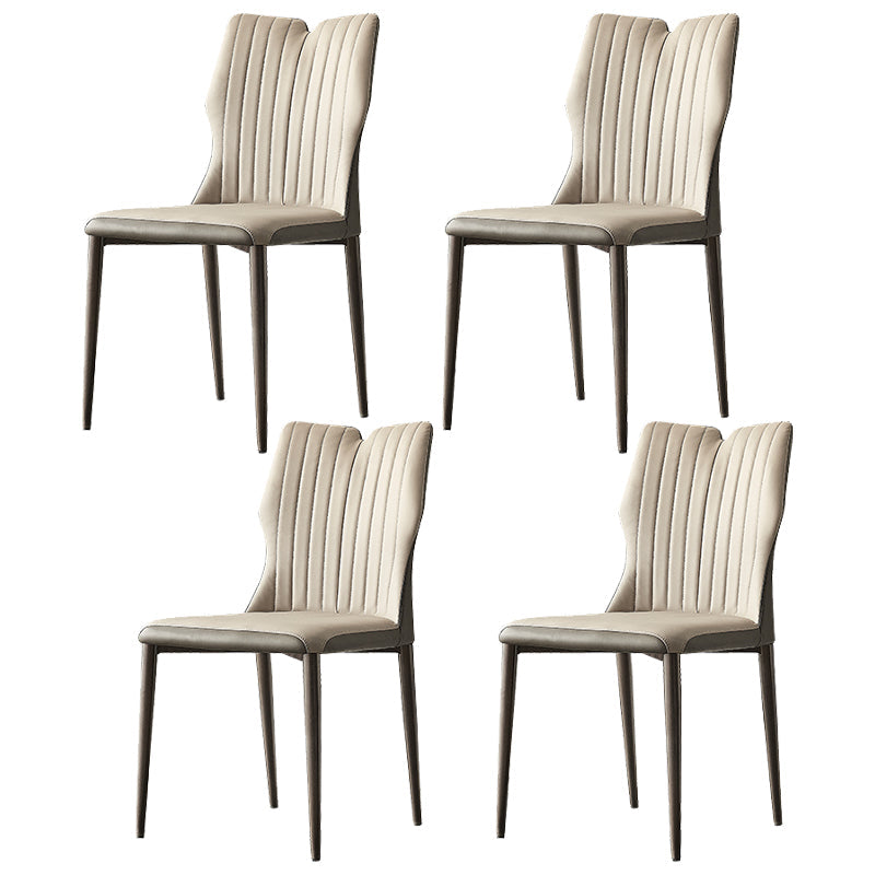 Modern 1/4/5 Pieces Dining Sintered Stone Dining Table Set with Metal Legs for Home 4 Beige Chairs Clearhalo 'Dining Room Sets' 'Dining Tables & Seating' 'dining_room_set' 'furn' 'furn_dining_room_set' 'Furniture' 'furniture_dining_room_set' 'Kitchen & Dining Furniture' 'kitchen&dining_furn' 'kitchen' 4537816