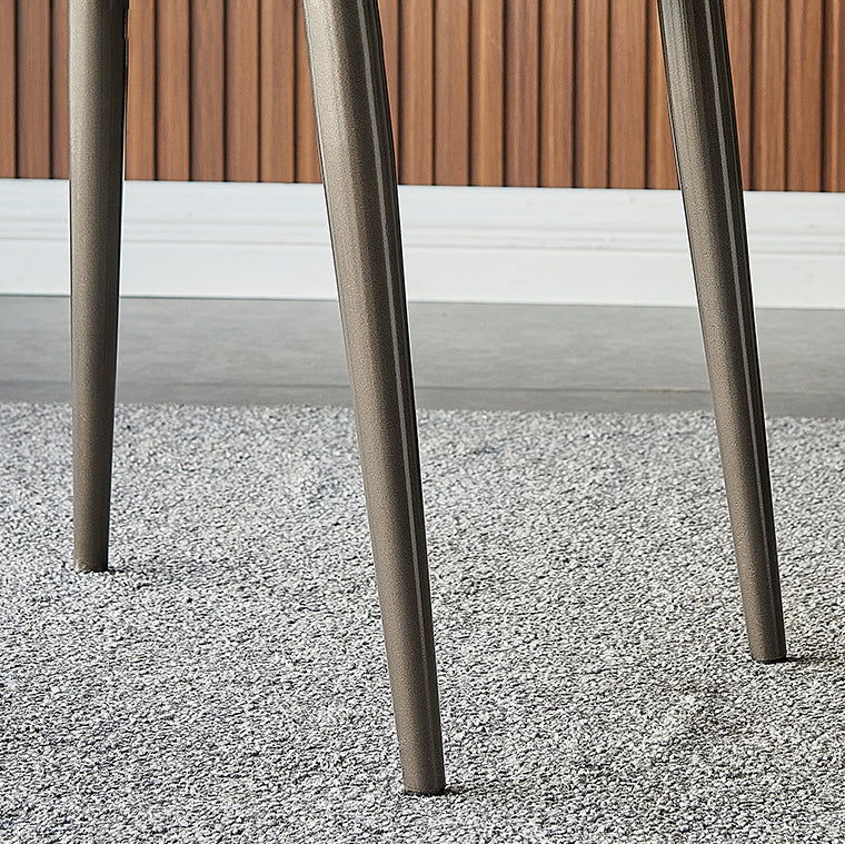 Modern 1/4/5 Pieces Dining Sintered Stone Dining Table Set with Metal Legs for Home Clearhalo 'Dining Room Sets' 'Dining Tables & Seating' 'dining_room_set' 'furn' 'furn_dining_room_set' 'Furniture' 'furniture_dining_room_set' 'Kitchen & Dining Furniture' 'kitchen&dining_furn' 'kitchen' 4537824