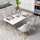 Glam Style 1/2/3/5 Pieces Dining Furniture Set Rectangle Dining Room Table and Chair Set 5 Pieces: Table, 4 Chairs Clearhalo 'Dining Room Sets' 'Dining Tables & Seating' 'dining_room_set' 'furn' 'furn_dining_room_set' 'Furniture' 'furniture_dining_room_set' 'Kitchen & Dining Furniture' 'kitchen&dining_furn' 'kitchen' 4537828