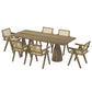 Modern 1/3/4/7 Solid Wood Dining Table Set with Wooden Chairs Dinette Set for Kitchen 7 Pieces: Table, 6 Walnut Chairs Clearhalo 'Dining Room Sets' 'Dining Tables & Seating' 'dining_room_set' 'furn' 'furn_dining_room_set' 'Furniture' 'furniture_dining_room_set' 'Kitchen & Dining Furniture' 'kitchen&dining_furn' 'kitchen' 4537850
