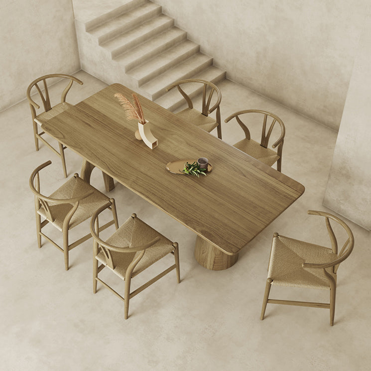 Modern 1/3/4/7 Solid Wood Dining Table Set with Wooden Chairs Dinette Set for Kitchen 7 Pieces: Table, 6 Wood Chairs Clearhalo 'Dining Room Sets' 'Dining Tables & Seating' 'dining_room_set' 'furn' 'furn_dining_room_set' 'Furniture' 'furniture_dining_room_set' 'Kitchen & Dining Furniture' 'kitchen&dining_furn' 'kitchen' 4537855
