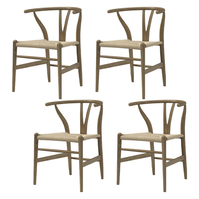 Modern 1/3/4/7 Solid Wood Dining Table Set with Wooden Chairs Dinette Set for Kitchen 4 Wood Chairs Clearhalo 'Dining Room Sets' 'Dining Tables & Seating' 'dining_room_set' 'furn' 'furn_dining_room_set' 'Furniture' 'furniture_dining_room_set' 'Kitchen & Dining Furniture' 'kitchen&dining_furn' 'kitchen' 4537856