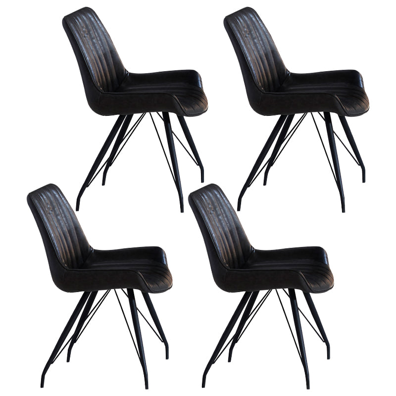 Contemporary 1/3/4/5 Pieces Dining Set Rectangle Dining Room Table Set 4 Black Chairs Clearhalo 'Dining Room Sets' 'Dining Tables & Seating' 'dining_room_set' 'furn' 'furn_dining_room_set' 'Furniture' 'furniture_dining_room_set' 'Kitchen & Dining Furniture' 'kitchen&dining_furn' 'kitchen' 4537874