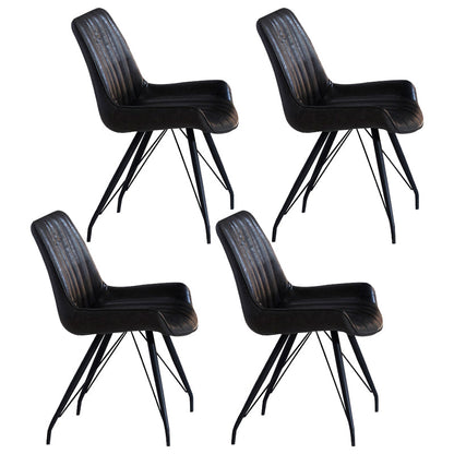 Contemporary 1/3/4/5 Pieces Dining Set Rectangle Dining Room Table Set 4 Black Chairs Clearhalo 'Dining Room Sets' 'Dining Tables & Seating' 'dining_room_set' 'furn' 'furn_dining_room_set' 'Furniture' 'furniture_dining_room_set' 'Kitchen & Dining Furniture' 'kitchen&dining_furn' 'kitchen' 4537874