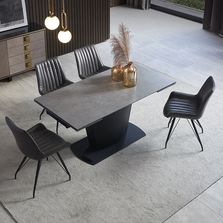 Contemporary 1/3/4/5 Pieces Dining Set Rectangle Dining Room Table Set Clearhalo 'Dining Room Sets' 'Dining Tables & Seating' 'dining_room_set' 'furn' 'furn_dining_room_set' 'Furniture' 'furniture_dining_room_set' 'Kitchen & Dining Furniture' 'kitchen&dining_furn' 'kitchen' 4537877