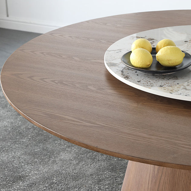 Modern 1/4/5/7 Pieces Dining Set Sintered Stone Dining Table Set with Wooden Legs for Home Clearhalo 'Dining Room Sets' 'Dining Tables & Seating' 'dining_room_set' 'furn' 'furn_dining_room_set' 'Furniture' 'furniture_dining_room_set' 'Kitchen & Dining Furniture' 'kitchen&dining_furn' 'kitchen' 4537898