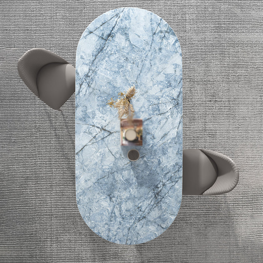 Contemporary 1/3/4/5/7 Pieces Dining Set Oval Shape Dining Room Table Set 3 Pieces: Table, 2 Chairs Clearhalo 'Dining Room Sets' 'Dining Tables & Seating' 'dining_room_set' 'furn' 'furn_dining_room_set' 'Furniture' 'furniture_dining_room_set' 'Kitchen & Dining Furniture' 'kitchen&dining_furn' 'kitchen' 4537905