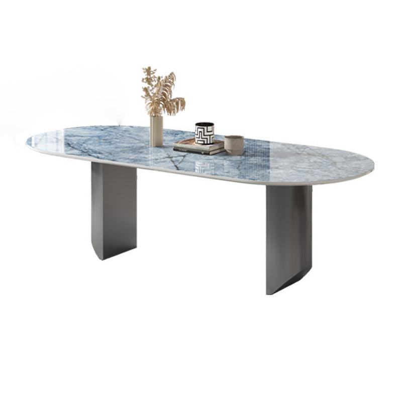 Contemporary 1/3/4/5/7 Pieces Dining Set Oval Shape Dining Room Table Set Clearhalo 'Dining Room Sets' 'Dining Tables & Seating' 'dining_room_set' 'furn' 'furn_dining_room_set' 'Furniture' 'furniture_dining_room_set' 'Kitchen & Dining Furniture' 'kitchen&dining_furn' 'kitchen' 4537906