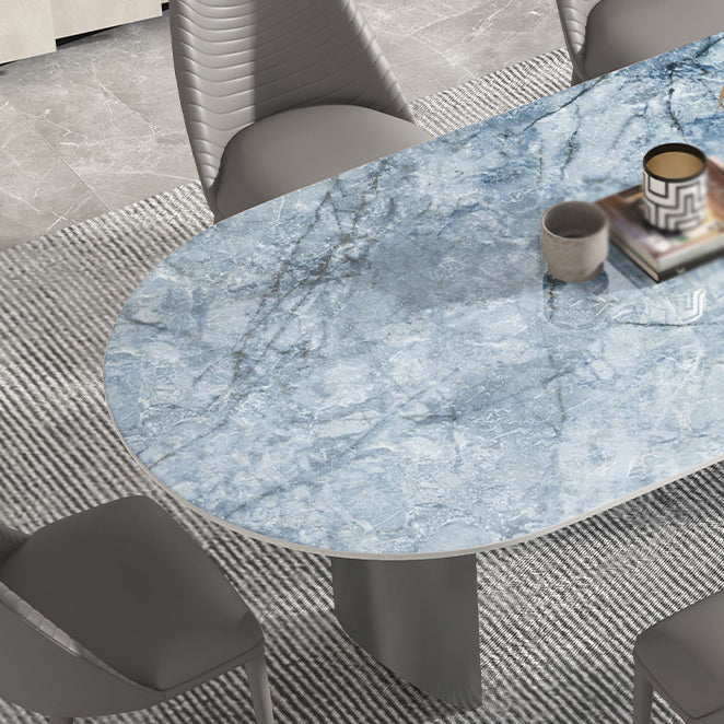 Contemporary 1/3/4/5/7 Pieces Dining Set Oval Shape Dining Room Table Set Clearhalo 'Dining Room Sets' 'Dining Tables & Seating' 'dining_room_set' 'furn' 'furn_dining_room_set' 'Furniture' 'furniture_dining_room_set' 'Kitchen & Dining Furniture' 'kitchen&dining_furn' 'kitchen' 4537912