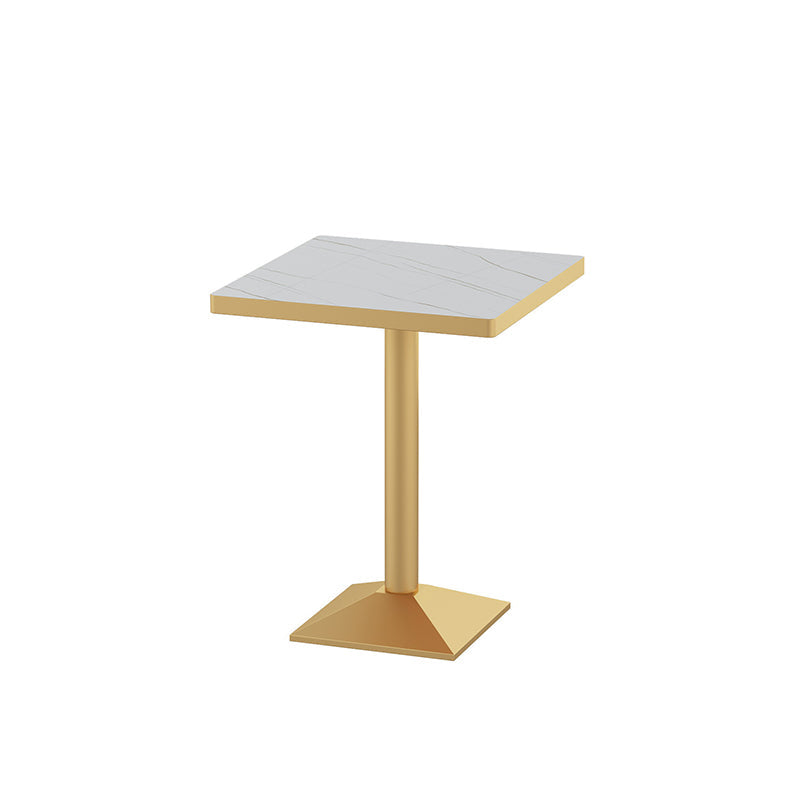 Glam Style 1/2/3/5 Pieces Dining Table Set Metal Dining Room Furniture Set White 24"L x 24"W Clearhalo 'Dining Room Sets' 'Dining Tables & Seating' 'dining_room_set' 'furn' 'furn_dining_room_set' 'Furniture' 'furniture_dining_room_set' 'Kitchen & Dining Furniture' 'kitchen&dining_furn' 'kitchen' 4537930