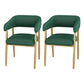 Glam Style 1/2/3/5 Pieces Dining Table Set Metal Dining Room Furniture Set 2 Dark Green Chairs Clearhalo 'Dining Room Sets' 'Dining Tables & Seating' 'dining_room_set' 'furn' 'furn_dining_room_set' 'Furniture' 'furniture_dining_room_set' 'Kitchen & Dining Furniture' 'kitchen&dining_furn' 'kitchen' 4537932