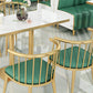 Glam Style 1/2/3/5 Pieces Dining Table Set Metal Dining Room Furniture Set Clearhalo 'Dining Room Sets' 'Dining Tables & Seating' 'dining_room_set' 'furn' 'furn_dining_room_set' 'Furniture' 'furniture_dining_room_set' 'Kitchen & Dining Furniture' 'kitchen&dining_furn' 'kitchen' 4537936