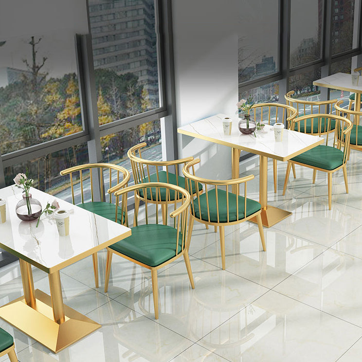 Glam Style 1/2/3/5 Pieces Dining Table Set Metal Dining Room Furniture Set Clearhalo 'Dining Room Sets' 'Dining Tables & Seating' 'dining_room_set' 'furn' 'furn_dining_room_set' 'Furniture' 'furniture_dining_room_set' 'Kitchen & Dining Furniture' 'kitchen&dining_furn' 'kitchen' 4537938