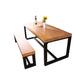 Industrial Style 1/2/3/4 Pieces Dinette Set Solid Wood Table and Bench Set 2 Pieces: Table, 1 Bench Clearhalo 'Dining Room Sets' 'Dining Tables & Seating' 'dining_room_set' 'furn' 'furn_dining_room_set' 'Furniture' 'furniture_dining_room_set' 'Kitchen & Dining Furniture' 'kitchen&dining_furn' 'kitchen' 4537945