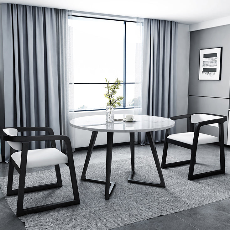 Double Pedestal Stone Table Industrial Style Dining Room Table for Indoor Clearhalo ' dining_table' 'Dining Tables & Seating' 'Dining Tables' 'furn' 'furn_dining_table' 'Furniture' 'furniture_dining_table' 'Kitchen & Dining Furniture' 'kitchen&dining_furn' 'kitchen' 'kitchen_dining_table' 4537980