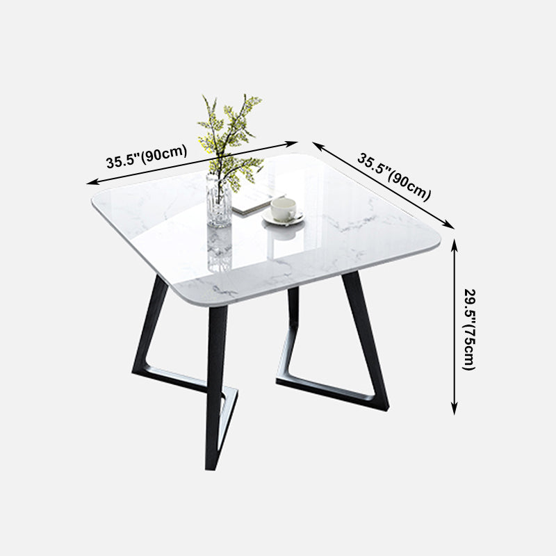 Double Pedestal Stone Table Industrial Style Dining Room Table for Indoor Clearhalo ' dining_table' 'Dining Tables & Seating' 'Dining Tables' 'furn' 'furn_dining_table' 'Furniture' 'furniture_dining_table' 'Kitchen & Dining Furniture' 'kitchen&dining_furn' 'kitchen' 'kitchen_dining_table' 4537985
