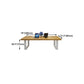 Metal Industrial Rectangle Dining Table Pine Solid Wood Top Table with Sled Base Clearhalo ' dining_table' 'Dining Tables & Seating' 'Dining Tables' 'furn' 'furn_dining_table' 'Furniture' 'furniture_dining_table' 'Kitchen & Dining Furniture' 'kitchen&dining_furn' 'kitchen' 'kitchen_dining_table' 4538002