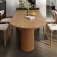 Modern Style Dining Table Solid Wood Dining Table with 3 Legs for Kitchen Brown 55.1"L x 27.6"W x 29.5"H Without Chairs Clearhalo ' dining_table' 'Dining Tables & Seating' 'Dining Tables' 'furn' 'furn_dining_table' 'Furniture' 'furniture_dining_table' 'Kitchen & Dining Furniture' 'kitchen&dining_furn' 'kitchen' 'kitchen_dining_table' 4538008