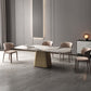 Modern Dining Table Stone Top Table with Stainless Steel Pedestal Base Clearhalo ' dining_table' 'Dining Tables & Seating' 'Dining Tables' 'furn' 'furn_dining_table' 'Furniture' 'furniture_dining_table' 'Kitchen & Dining Furniture' 'kitchen&dining_furn' 'kitchen' 'kitchen_dining_table' 4538038