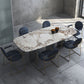Modern Dining Table Stone Top Table with Stainless Steel Pedestal Base Clearhalo ' dining_table' 'Dining Tables & Seating' 'Dining Tables' 'furn' 'furn_dining_table' 'Furniture' 'furniture_dining_table' 'Kitchen & Dining Furniture' 'kitchen&dining_furn' 'kitchen' 'kitchen_dining_table' 4538040
