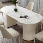 Traditional Luxury Dining Table Oval Double Pedestal Dining Site Table for Dining Room Clearhalo ' dining_table' 'Dining Tables & Seating' 'Dining Tables' 'furn' 'furn_dining_table' 'Furniture' 'furniture_dining_table' 'Kitchen & Dining Furniture' 'kitchen&dining_furn' 'kitchen' 'kitchen_dining_table' 4538095