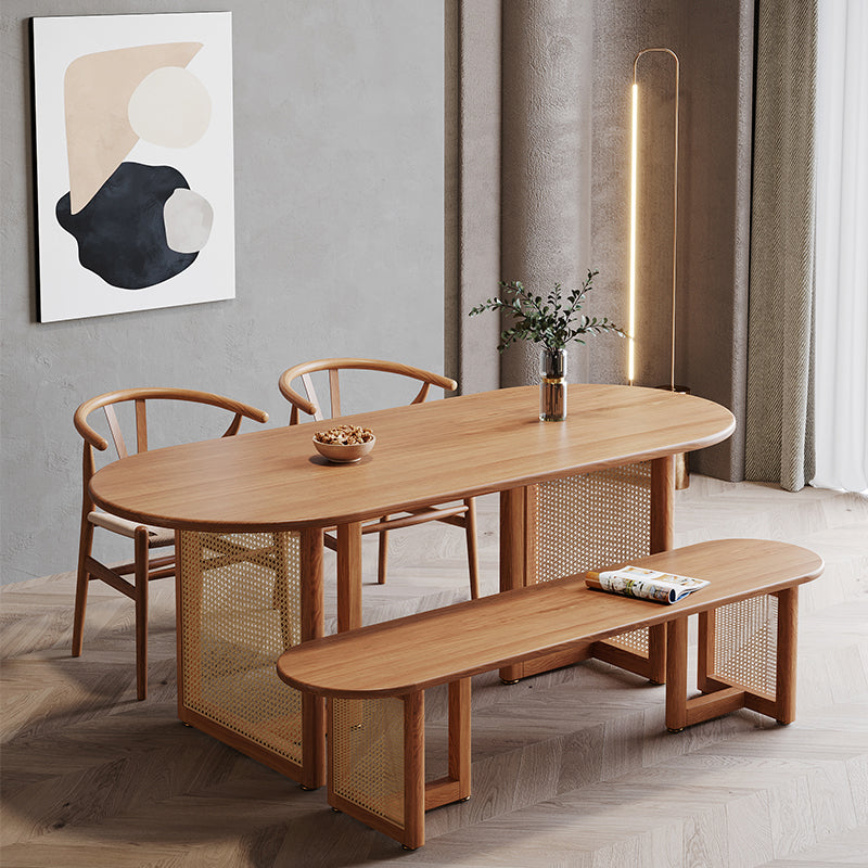 Pine Solid Wood Dining Table Simplicity Style Dinette Table for Indoor 63"L x 27.6"W x 29.5"H Without Chairs Clearhalo ' dining_table' 'Dining Tables & Seating' 'Dining Tables' 'furn' 'furn_dining_table' 'Furniture' 'furniture_dining_table' 'Kitchen & Dining Furniture' 'kitchen&dining_furn' 'kitchen' 'kitchen_dining_table' 4538104