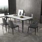 Sintered Stone Top Table for Restaurant Industrial Dining Table with 4 Legs White 55.1"L x 31.5"W x 29.5"H Without Chairs Clearhalo ' dining_table' 'Dining Tables & Seating' 'Dining Tables' 'furn' 'furn_dining_table' 'Furniture' 'furniture_dining_table' 'Kitchen & Dining Furniture' 'kitchen&dining_furn' 'kitchen' 'kitchen_dining_table' 4538128