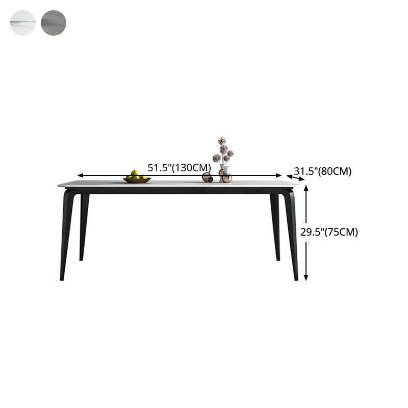 Sintered Stone Top Table for Restaurant Industrial Dining Table with 4 Legs Clearhalo ' dining_table' 'Dining Tables & Seating' 'Dining Tables' 'furn' 'furn_dining_table' 'Furniture' 'furniture_dining_table' 'Kitchen & Dining Furniture' 'kitchen&dining_furn' 'kitchen' 'kitchen_dining_table' 4538136