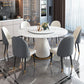 Traditional Luxury Round Dining Table Pedestal Dining Room Collection with Turntable White 47.2"L x 47.2"W x 29.5"H Without Chairs Clearhalo ' dining_table' 'Dining Tables & Seating' 'Dining Tables' 'furn' 'furn_dining_table' 'Furniture' 'furniture_dining_table' 'Kitchen & Dining Furniture' 'kitchen&dining_furn' 'kitchen' 'kitchen_dining_table' 4538153
