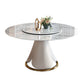Traditional Luxury Round Dining Table Pedestal Dining Room Collection with Turntable White Without Chairs Clearhalo ' dining_table' 'Dining Tables & Seating' 'Dining Tables' 'furn' 'furn_dining_table' 'Furniture' 'furniture_dining_table' 'Kitchen & Dining Furniture' 'kitchen&dining_furn' 'kitchen' 'kitchen_dining_table' 4538157