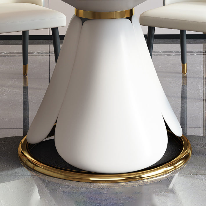 Traditional Luxury Round Dining Table Pedestal Dining Room Collection with Turntable Clearhalo ' dining_table' 'Dining Tables & Seating' 'Dining Tables' 'furn' 'furn_dining_table' 'Furniture' 'furniture_dining_table' 'Kitchen & Dining Furniture' 'kitchen&dining_furn' 'kitchen' 'kitchen_dining_table' 4538160
