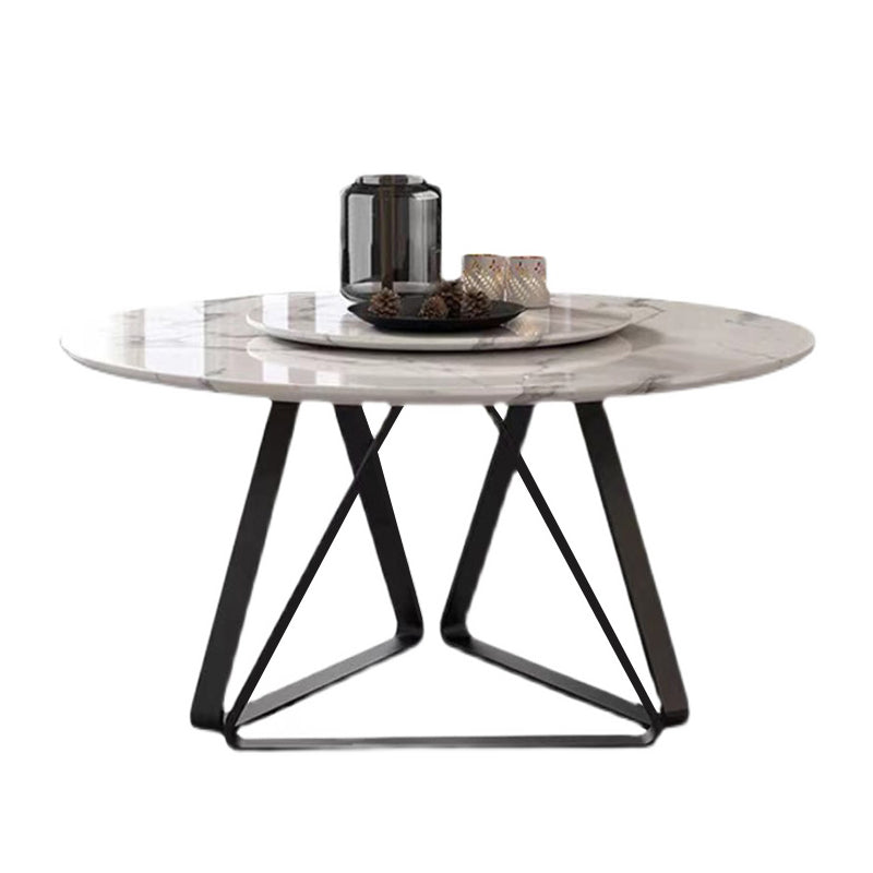 Round Dining Table Traditional Luxury Dining Room Collection with Turntable Black White Clearhalo ' dining_table' 'Dining Tables & Seating' 'Dining Tables' 'furn' 'furn_dining_table' 'Furniture' 'furniture_dining_table' 'Kitchen & Dining Furniture' 'kitchen&dining_furn' 'kitchen' 'kitchen_dining_table' 4538192