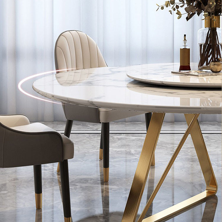 Round Dining Table Traditional Luxury Dining Room Collection with Turntable Clearhalo ' dining_table' 'Dining Tables & Seating' 'Dining Tables' 'furn' 'furn_dining_table' 'Furniture' 'furniture_dining_table' 'Kitchen & Dining Furniture' 'kitchen&dining_furn' 'kitchen' 'kitchen_dining_table' 4538195