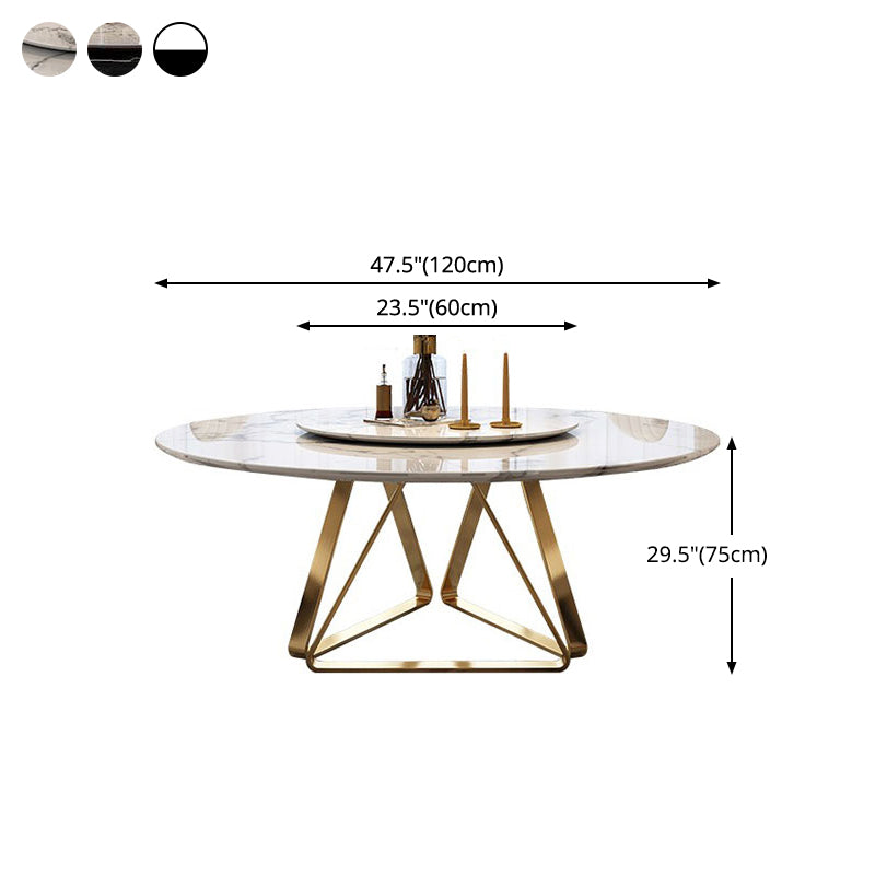 Round Dining Table Traditional Luxury Dining Room Collection with Turntable Clearhalo ' dining_table' 'Dining Tables & Seating' 'Dining Tables' 'furn' 'furn_dining_table' 'Furniture' 'furniture_dining_table' 'Kitchen & Dining Furniture' 'kitchen&dining_furn' 'kitchen' 'kitchen_dining_table' 4538200
