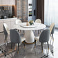 Round Stone Dining Site Table Traditional Luxury Table with Turntable White 51.2"L x 51.2"W x 29.5"H Without Chairs Clearhalo ' dining_table' 'Dining Tables & Seating' 'Dining Tables' 'furn' 'furn_dining_table' 'Furniture' 'furniture_dining_table' 'Kitchen & Dining Furniture' 'kitchen&dining_furn' 'kitchen' 'kitchen_dining_table' 4538204