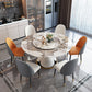 Round Stone Dining Site Table Traditional Luxury Table with Turntable Pandora Gold Without Chairs Clearhalo ' dining_table' 'Dining Tables & Seating' 'Dining Tables' 'furn' 'furn_dining_table' 'Furniture' 'furniture_dining_table' 'Kitchen & Dining Furniture' 'kitchen&dining_furn' 'kitchen' 'kitchen_dining_table' 4538205