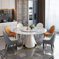 Round Stone Dining Site Table Traditional Luxury Table with Turntable White 59.1"L x 59.1"W x 29.5"H Without Chairs Clearhalo ' dining_table' 'Dining Tables & Seating' 'Dining Tables' 'furn' 'furn_dining_table' 'Furniture' 'furniture_dining_table' 'Kitchen & Dining Furniture' 'kitchen&dining_furn' 'kitchen' 'kitchen_dining_table' 4538206