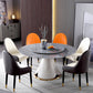 Round Stone Dining Site Table Traditional Luxury Table with Turntable Clearhalo ' dining_table' 'Dining Tables & Seating' 'Dining Tables' 'furn' 'furn_dining_table' 'Furniture' 'furniture_dining_table' 'Kitchen & Dining Furniture' 'kitchen&dining_furn' 'kitchen' 'kitchen_dining_table' 4538213