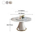 Round Stone Dining Site Table Traditional Luxury Table with Turntable Clearhalo ' dining_table' 'Dining Tables & Seating' 'Dining Tables' 'furn' 'furn_dining_table' 'Furniture' 'furniture_dining_table' 'Kitchen & Dining Furniture' 'kitchen&dining_furn' 'kitchen' 'kitchen_dining_table' 4538217
