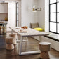 Solid Wood Top Dining Table Rectangle Pine Wood Dining Table with Sled Base White Without Chairs Clearhalo ' dining_table' 'Dining Tables & Seating' 'Dining Tables' 'furn' 'furn_dining_table' 'Furniture' 'furniture_dining_table' 'Kitchen & Dining Furniture' 'kitchen&dining_furn' 'kitchen' 'kitchen_dining_table' 4538218