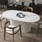 Pedestal Base Furniture Simplicity Style Oval Dining Room Collection for Home Clearhalo ' dining_table' 'Dining Tables & Seating' 'Dining Tables' 'furn' 'furn_dining_table' 'Furniture' 'furniture_dining_table' 'Kitchen & Dining Furniture' 'kitchen&dining_furn' 'kitchen' 'kitchen_dining_table' 4538243